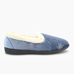 Shop Fleece Lined Star Print Slippers - LJ960